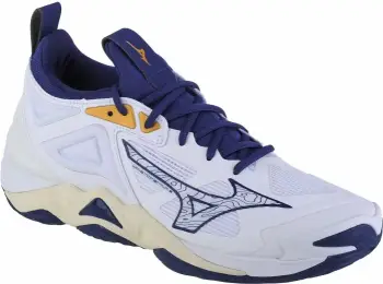 Atlete për meshkuj Mizuno Wave Momentum 3, të bardhë me blu deti [Madhësia: 40.5]