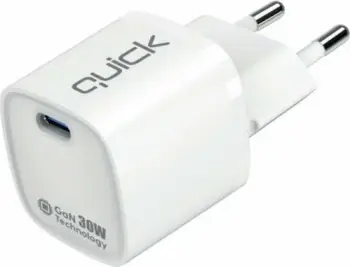 Karikues USB-C Quick QG-321 GaN 30W, 1x, i bardhë