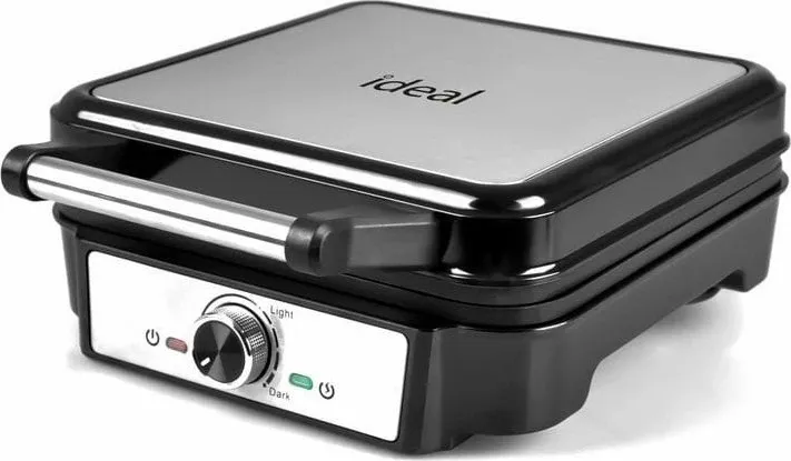 Aparat për waffle Ideal IK1602 1200 W, 4 waffle, argjend - 1