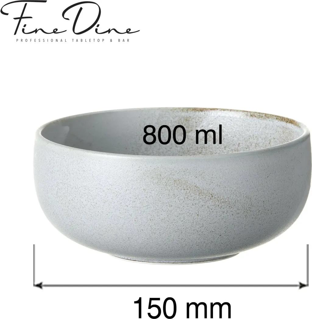 Tas Fine Dine Stark Ø150mm 800ml, hirtë, set 3 copë - 2
