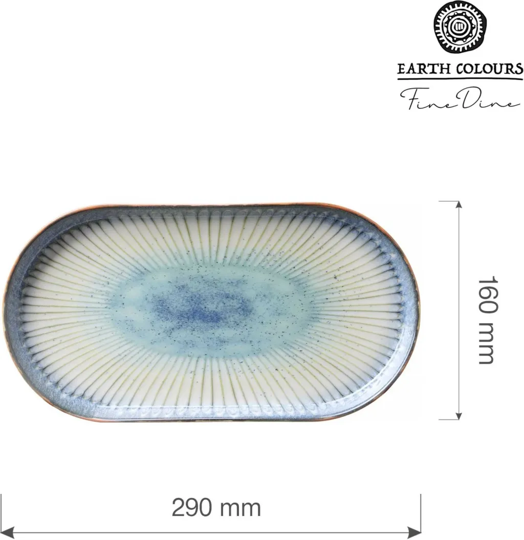 Pjatë ovale Fine Dine Galaxy 290mm porcelan, set 6 copë, blu - 5