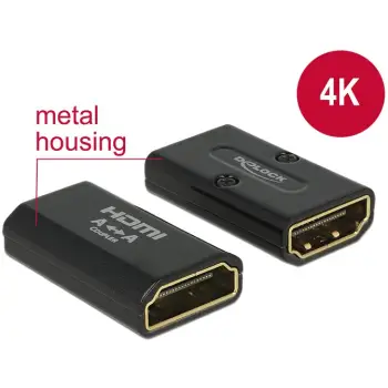 Adapter HDMI DELOCK High Speed HDMI with Ethernet / HDMI-A Female → HDMI-A Female / 4K / Gender Changer – Zezë