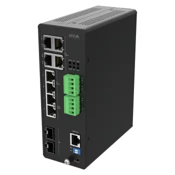 AXIS D8208-R Industrial PoE++ Managed Switch 8-Port për Kamera IP dhe Rrjete Profesionale