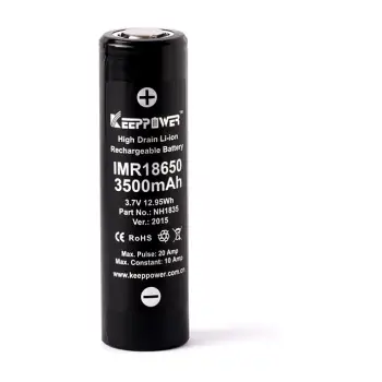 Bateri të vogla ALLNET IMR18650 / Li-Ion / 3.7V / 3500mAh / 2-Pack / CE-RoHS