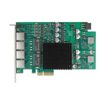 DeLOCK PCI Express x4 Gigabit 4-Port LAN Card Intel i350 4x RJ45 PoE+ Network Adapter