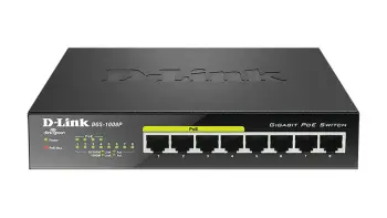 D-Link DGS-1008P/E 8-Port Gigabit PoE+ Switch me 4x PoE Ports dhe 56W Budget Metal Desktop Switch