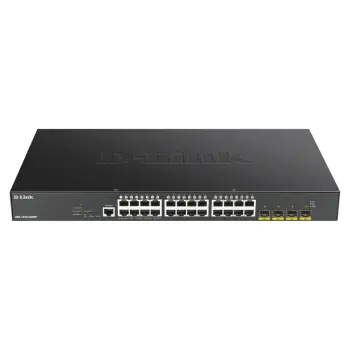D-Link DGS-1250-28XMP/E Smart Managed 24-Port Gigabit PoE+ Switch me 4x 10G SFP+ Uplink 370W Rackmount Business Switch