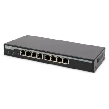 DIGITUS 8-Port Gigabit PoE Desktop Switch | Unmanaged | 135W | DN-95340