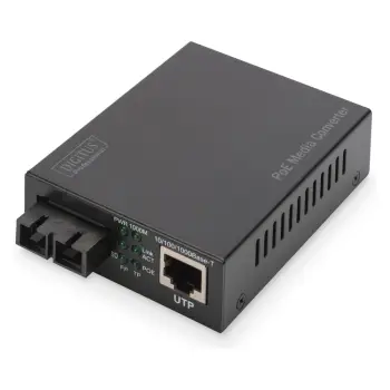 DIGITUS Gigabit PoE Media Converter RJ45–SC Multimode | 30W PSE | DN-82150 | 0.5km