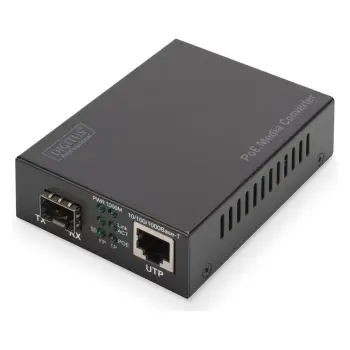 DIGITUS Gigabit PoE Media Converter RJ45–SFP | PSE 30W | DN-82140