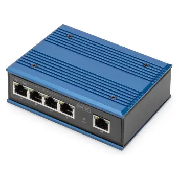 DIGITUS Industrial Gigabit PoE Switch 4 Port + 1 Uplink | 802.3af/at | DN-651120