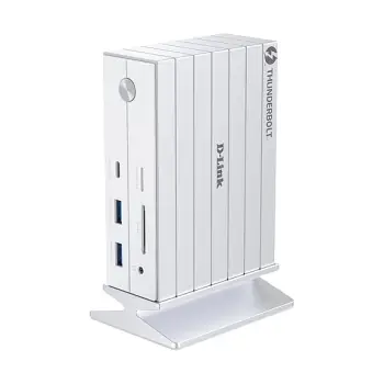 Docking Station D-Link DUF‑E01/E / 14‑in‑1 / 3xUSB-A / 1xUSB-C / 1xHDMI / 1xDisplayPort / LAN / Card Reader – Bardhë