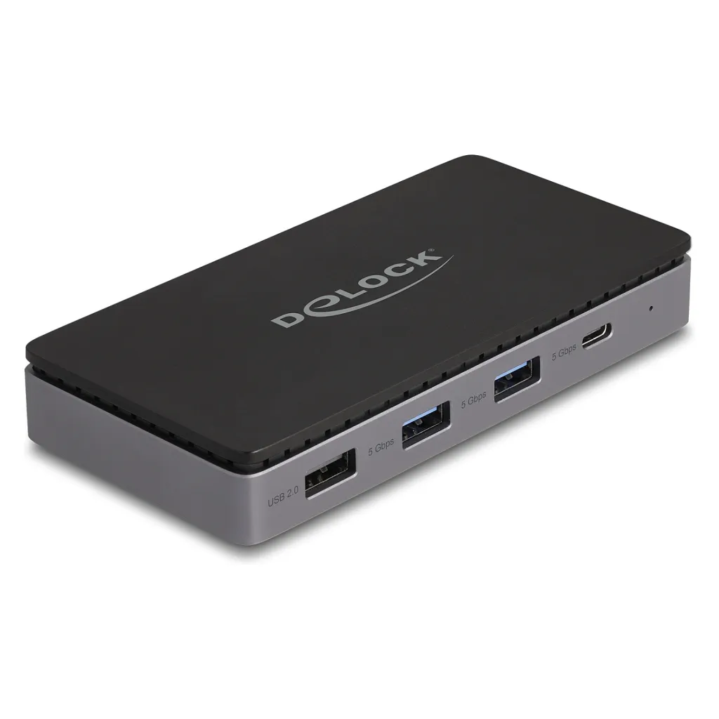 Docking Station DeLOCK / 4K / 2xHDMI / 1xUSB 2.0 / 2xUSB-A / 2xUSB-C / LAN – Zezë / Gri - 1