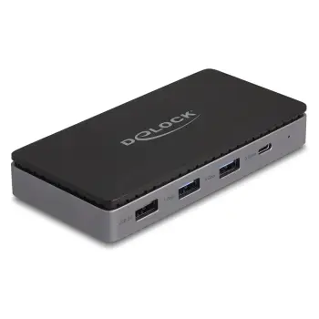 Docking Station DeLOCK / 4K / 2xHDMI / 1xUSB 2.0 / 2xUSB-A / 2xUSB-C / LAN – Zezë / Gri