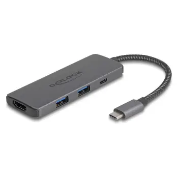 Docking Station DeLOCK / 8K / 1xHDMI / 2xUSB-A / 2xUSB-C – Gri