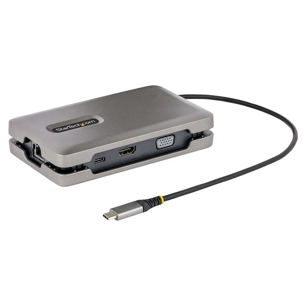 Docking Station StarTech Multiport Adapter / HDMI / VGA / DisplayPort / USB‑A + USB‑C – Gri - 1