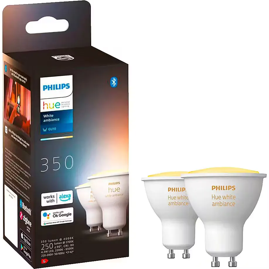 Drita të mençura Philips White Ambiance GU10 + Bridge / 35W / Hue - 1