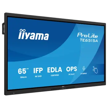 Ekran Interaktiv iiyama TE6515A-B2AG / 64.5″/ 4K Ultra HD VA Touch / 6.5ms / HDMI+USB-C+DP – Zezë