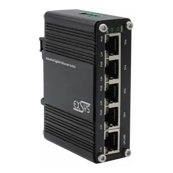 EXSYS EX-62020PoE Industrial 5-Port Gigabit PoE+ Switch 120W PoE DIN Rail Unmanaged