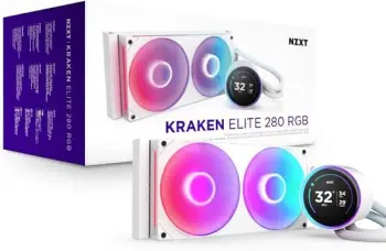 Ftohës për Procesor me Ujë NZXT Kraken 280 RGB 280mm LCD Display Intel/AMD – Bardhë