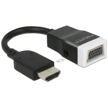 Kabllo Adapter DELOCK / HDMI-A → VGA / Me Audio / Screwless – Zezë