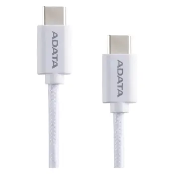 Kabllo ADATA USB-C Plug to USB-C Plug / 100W / 2m – Bardhë