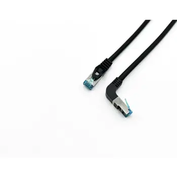 Kabllo për Rrjet Equip Patch Cat6A S/FTP RJ45 në RJ45 / 1.00m / këndor / LSZH / Polybag – Zezë