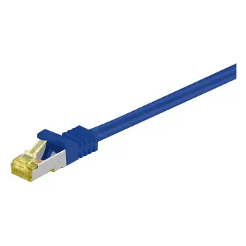 Kabllo për rrjet Goobay / Cat6a / 1.5m / S‑FTP (PIMF) / Cat7 / 500 MHz – Blu