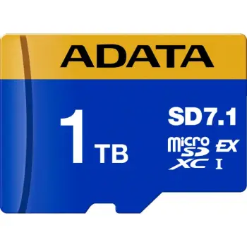 Kartë memorie SD ADATA Premier Extreme microSDXC SD7.1 / 1TB / Express UHS-I U3 Class 10 – Blu/Verdhë