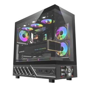 Kasë Darkflash DS950V / Full‑Tower / E‑ATX Support – Zezë