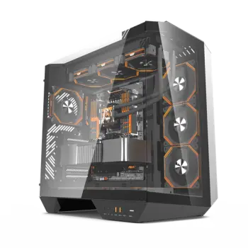 Kasë kompjuteri Darkflash DY470 Mid-Tower me 4x120mm ARGB Fan – Zezë