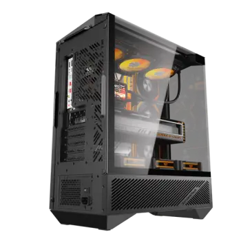 Kasë Darkflash DY460 / Mid‑Tower / 4x120mm ARGB Fans – Zezë