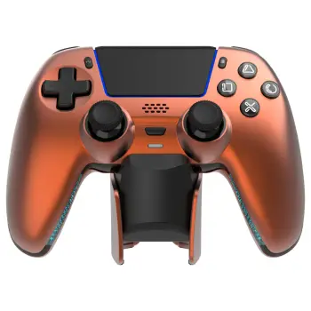 Kontroller për Sony Deltaco incl. Charging Dock / Wireless / PS5 – Portokalli / Zezë