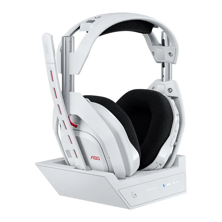 Kufje Gaming Logitech A50 Lightspeed / Wireless / Base Station / EMEA28‑9 – Bardhë - 1