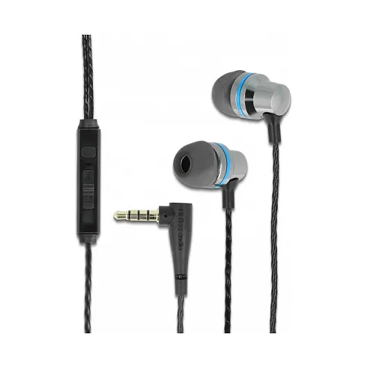 Kufje me kabllo DeLock 3.5mm / Mikrofon dhe kontroll të zërit Quick-Mute për Smartphone/Tablet – Zezë - 1