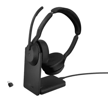 Kufje pa kabllo Jabra Evolve2 55 Link380c MS Stereo me Charging Station – Zezë