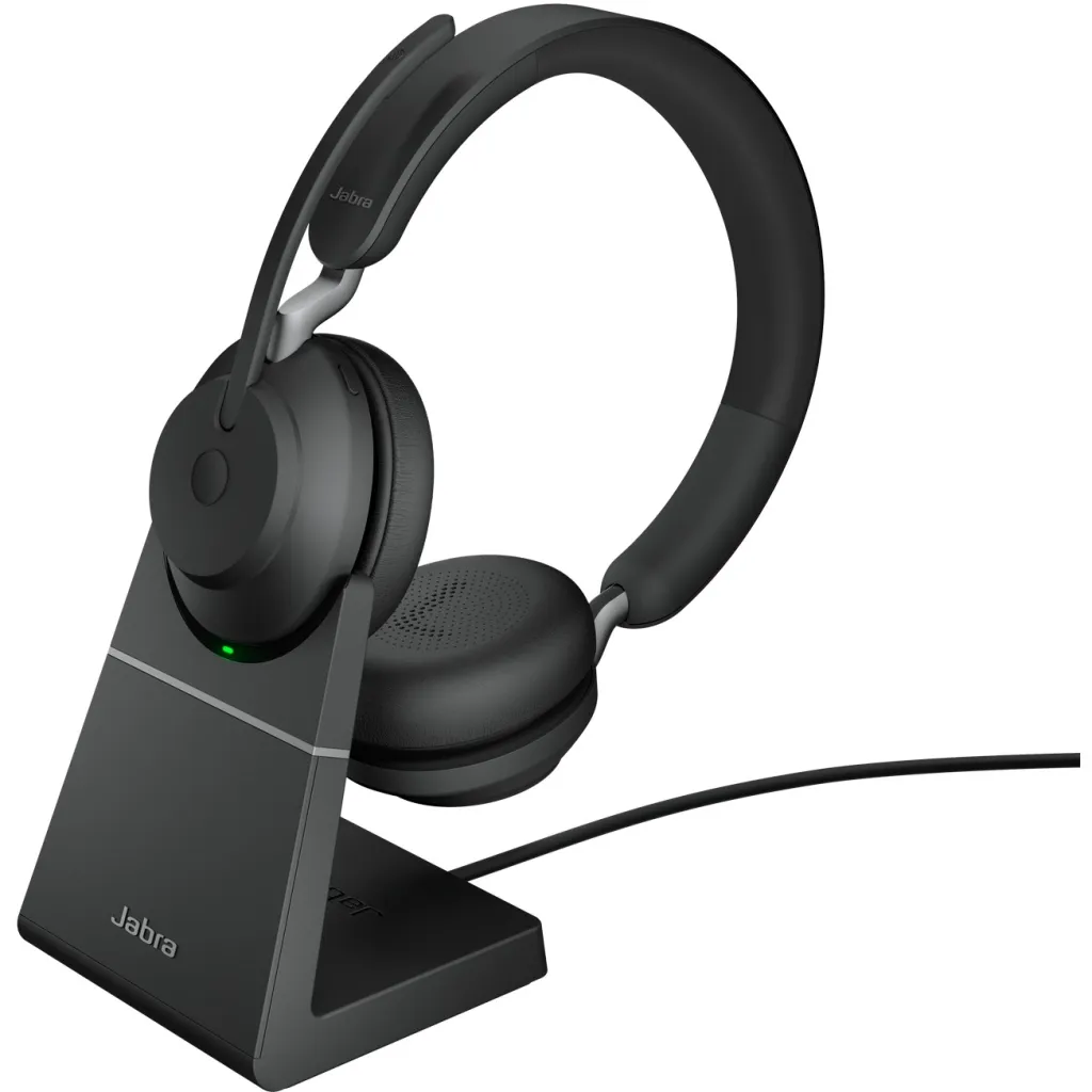 Kufje pa Kabllo Jabra Evolve2 65 UC Stereo with Charging Station / Link380a USB-A – Zezë - 1