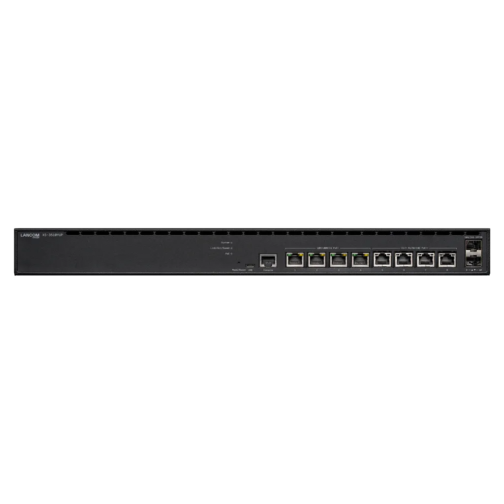 LANCOM XS-3510YUP L3-Lite Managed Multi-Gigabit PoE++ Switch | 24 Port | 4x 1G PoE+ | 4x 10G PoE++ | 2x 25G SFP28 | 370W | 19″ Rack - 1
