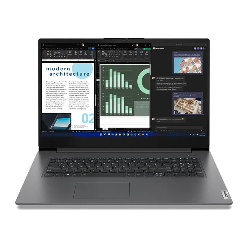 Laptop Lenovo V17 G4 IRU 83A2 / i3 1315U / 8GB DDR4 / 512GB / 17.3″ Full HD IPS AG / Intel UHD Graphics – Gri e Errët - 1
