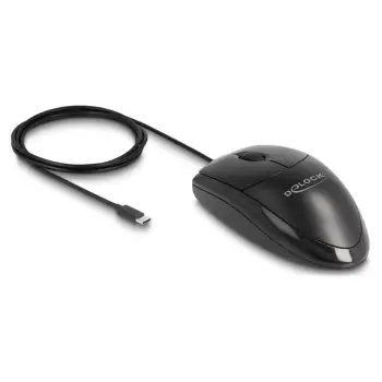 Maus me kabllo Delock Optike USB Type-C Desktop Silent – Zezë