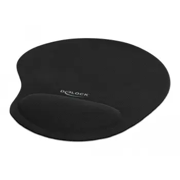 Mauspad DELOCK Ergonomic me Gel Palmrest 230 x 202 x 24 mm- Zezë