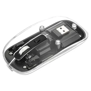 Maus pa kabllo Manhattan IWM‑201RL / USB‑A / 4 Buttons / RGB LED – Zezë / Transparente