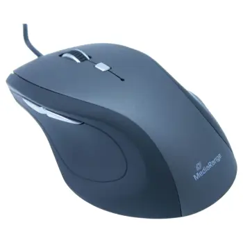 Maus me kabllo MediaRange Optik / 5 butona / Optical, USB Type-A, 2400 DPI – Blu