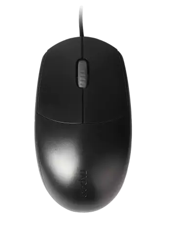 Maus me kabllo Rapoo N100 – Bardhë