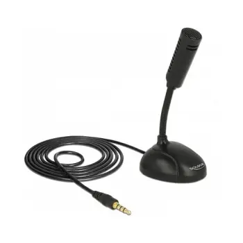 Mikrofon Delock Condenser / Smartphone & Tablet / Gooseneck + 3.5mm 4‑Pin Jack + 3.5mm Jack- Zezë