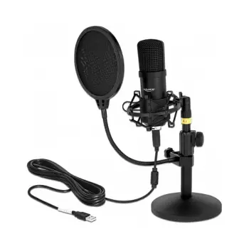 Mikrofon Delock USB Condenser Professional Set for Podcasting & Gaming – Zezë