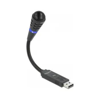 Mikrofon Delock USB Condenser / Gooseneck + Mute Button – Zezë