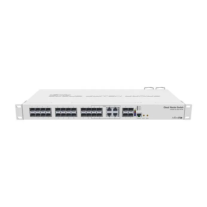 MikroTik CRS328-4C-20S-4S+RM Managed Cloud Router Switch 20x SFP + 4x SFP+ + 4x Combo Port Rackmount Fiber Switch Enterprise - 1