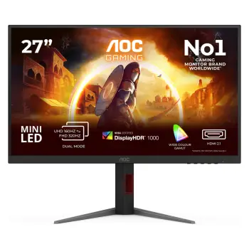 Monitor Gaming AOC U27G4XM / 27″/ 4K Ultra HD Fast IPS LED / 160Hz / 1ms / HDMI+DP – Zezë