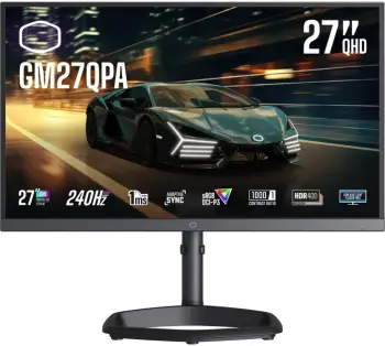 Monitor Gaming Cooler Master GM27QPA / 27″/ Quad HD IPS / 240Hz / 1ms / HDMI+DP – Zezë